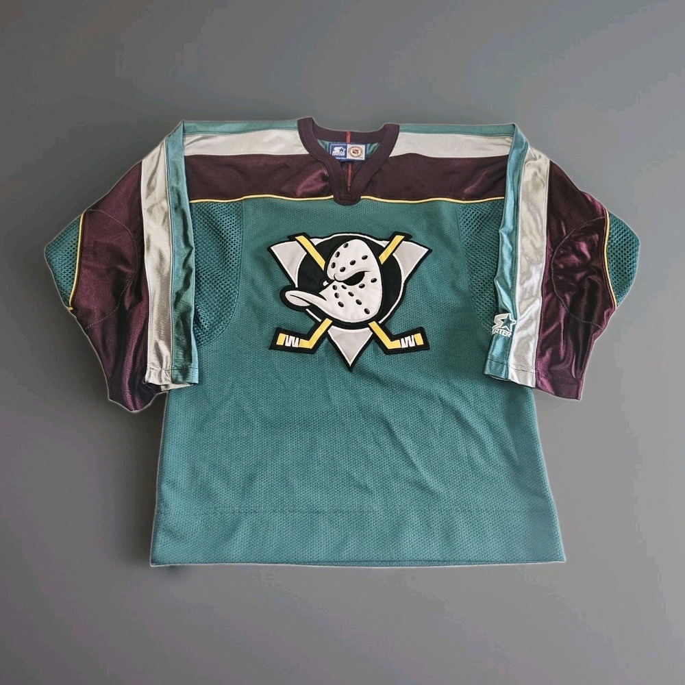 Vintage Starter NHL Anaheim Mighty Ducks Hockey Alternate Jersey Youth‎ S/M